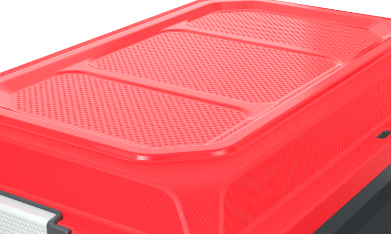 Malle de rangement LOCKER 135L noir/rouge - Zoom2